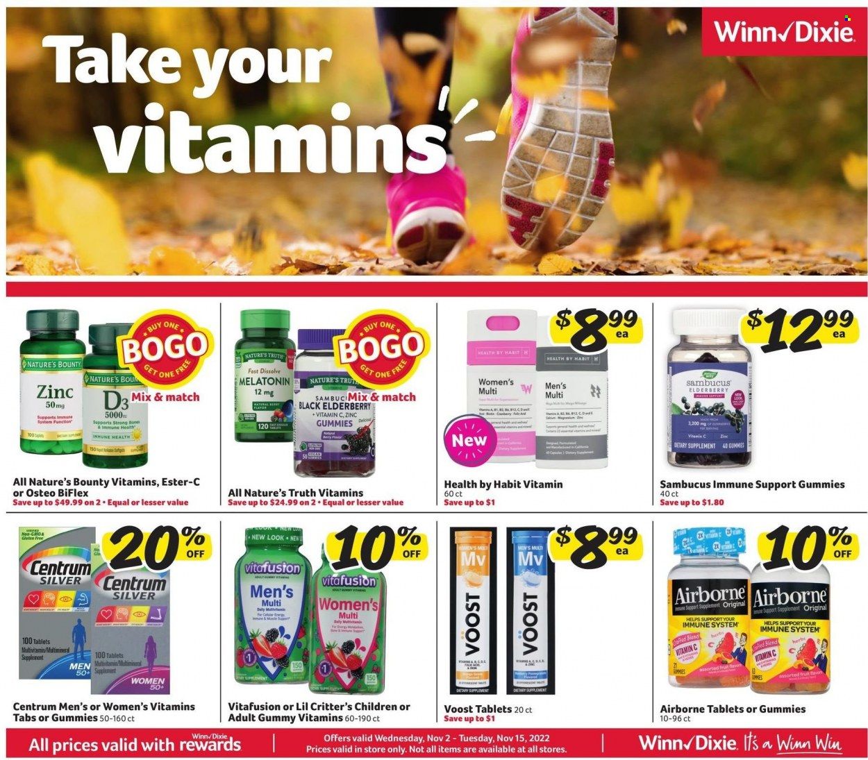 Winn Dixie (AL, FL, GA, LA) Weekly Ad Flyer Specials November 2 to November 15, 2022