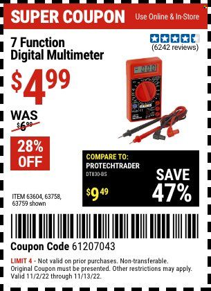 Harbor Freight Weekly Ad Flyer Specials November 2 to November 13, 2022