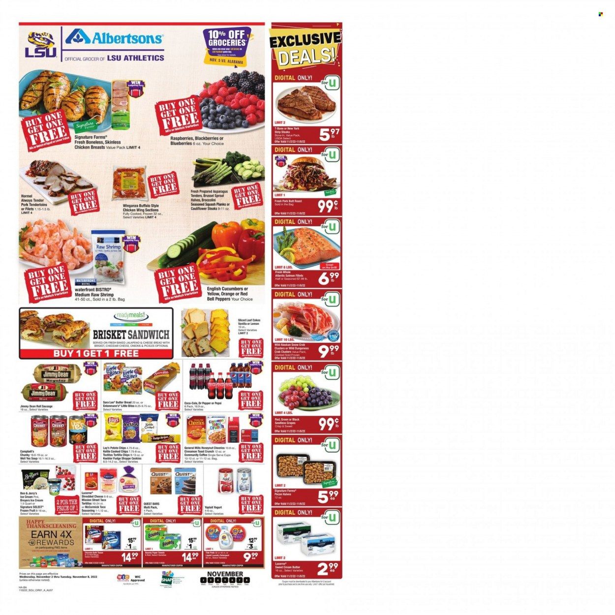 Albertsons (LA) Weekly Ad Flyer Specials November 2 to November 8, 2022