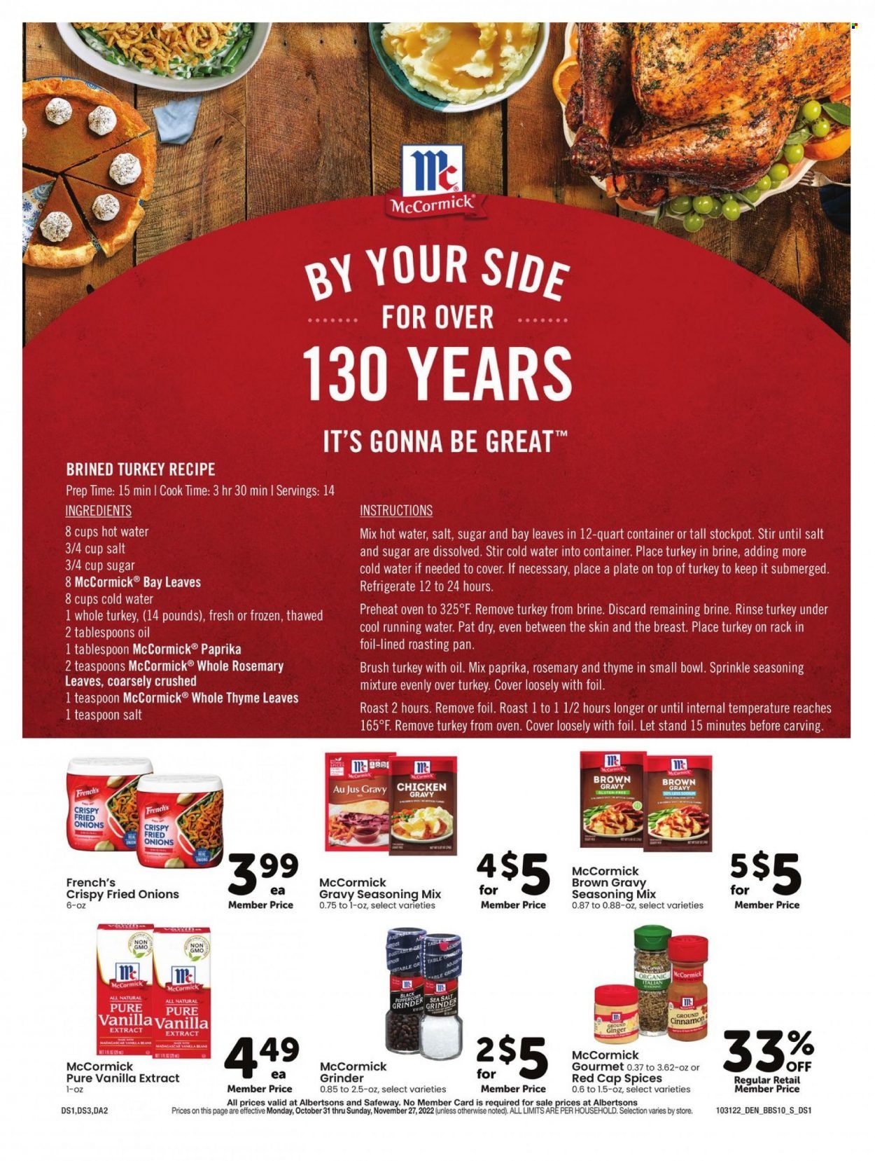 Albertsons (CO, NM, WY) Weekly Ad Flyer Specials October 31 to November 27, 2022