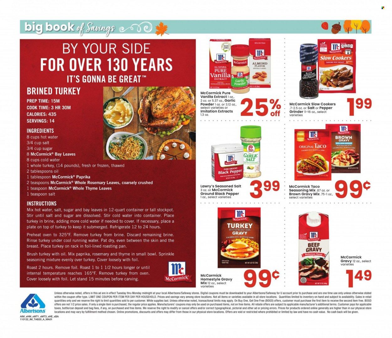 Albertsons (ID, MT, NV, WY) Weekly Ad Flyer Specials November 1 to November 28, 2022