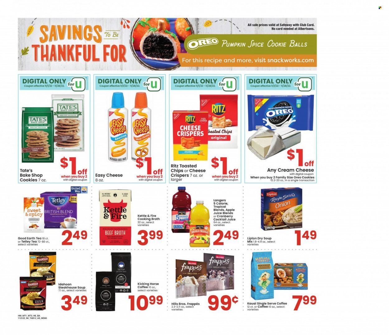 Albertsons (MT) Weekly Ad Flyer Specials November 1 to November 28, 2022