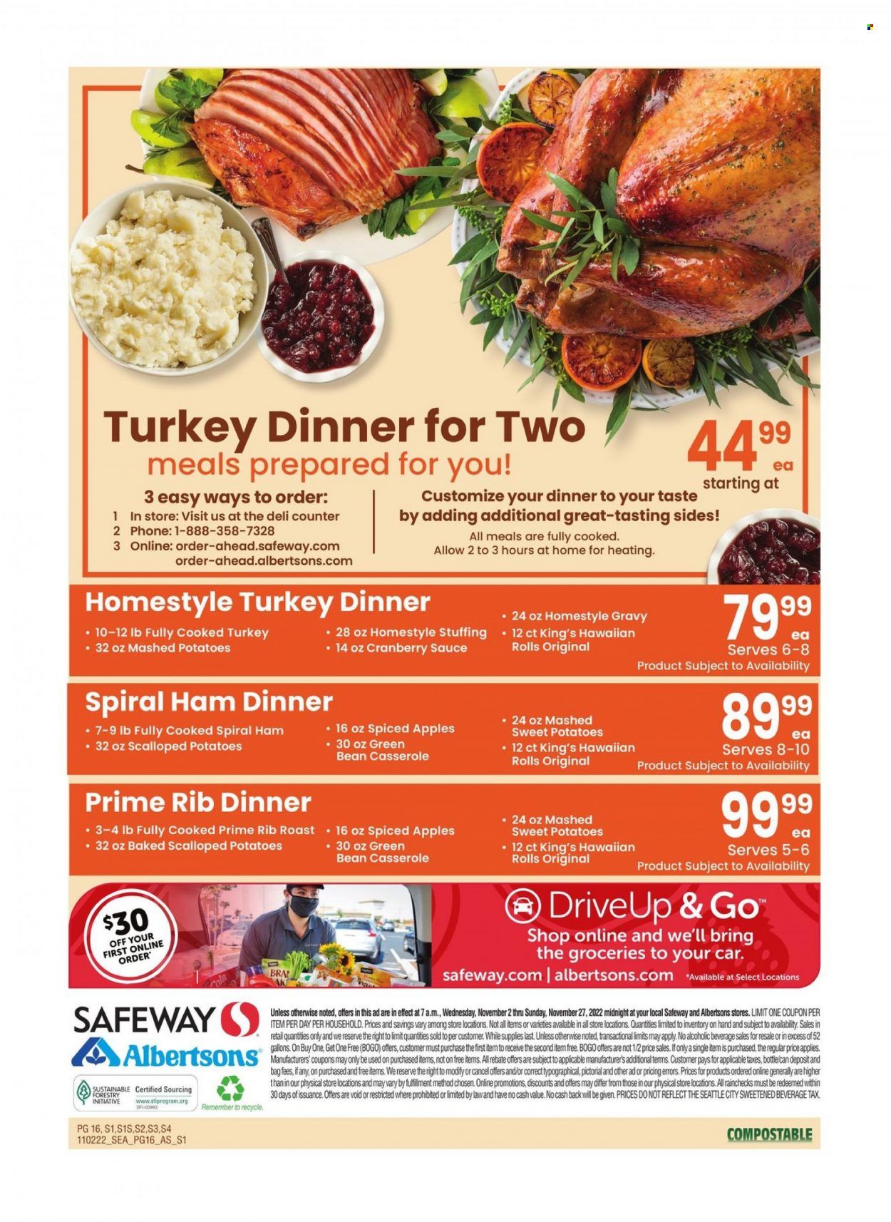 Albertsons (ID) Weekly Ad Flyer Specials November 2 to November 27, 2022