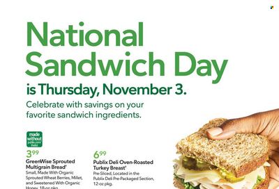 Publix (AL, FL, GA, NC, SC, TN) Weekly Ad Flyer Specials November 3 to November 9, 2022