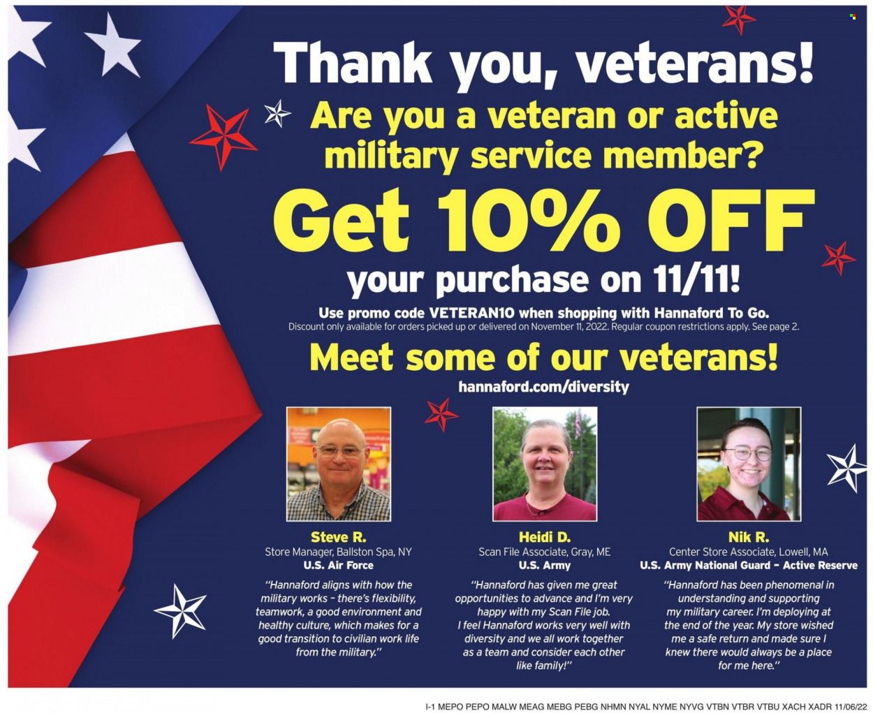 Hannaford (NY) Weekly Ad Flyer Specials November 6 to November 12, 2022