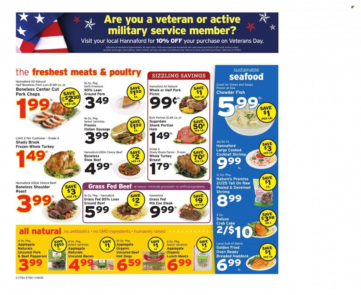 Hannaford (VT) Weekly Ad Flyer Specials November 6 to November 12, 2022