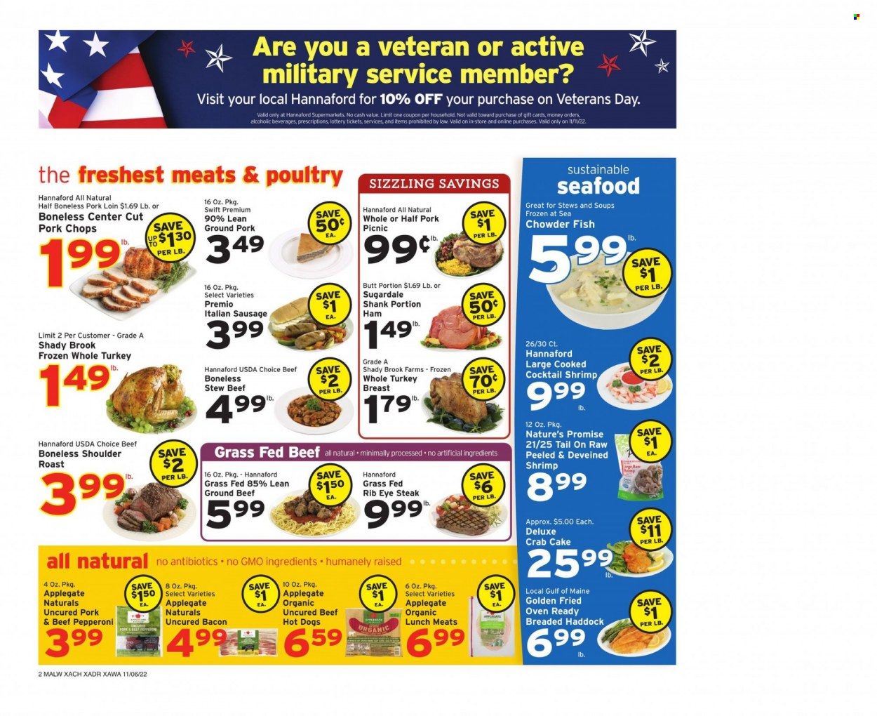 Hannaford (MA) Weekly Ad Flyer Specials November 6 to November 12, 2022