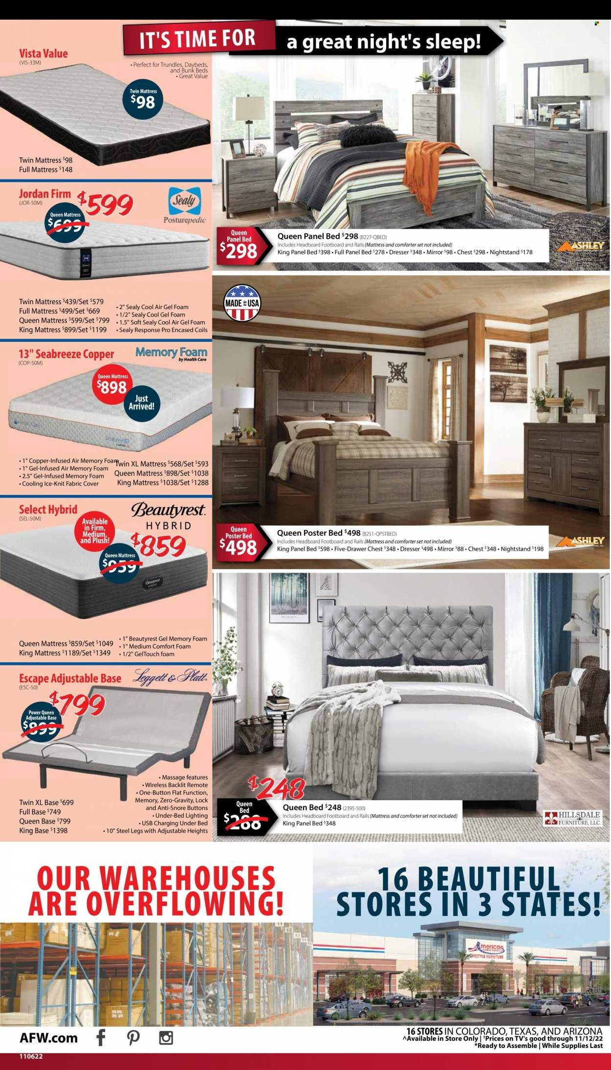 American Furniture Warehouse (AZ, CO, TX) Weekly Ad Flyer Specials November 6 to November 12, 2022