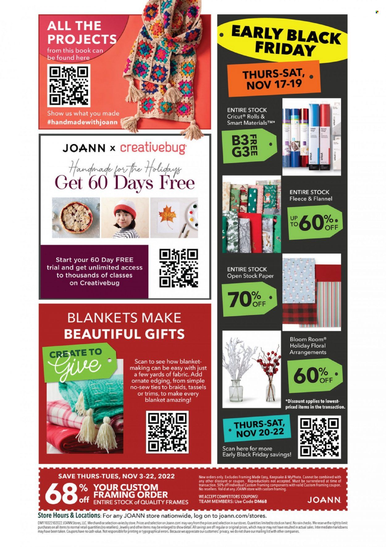 JOANN Weekly Ad Flyer Specials November 3 to November 19, 2022