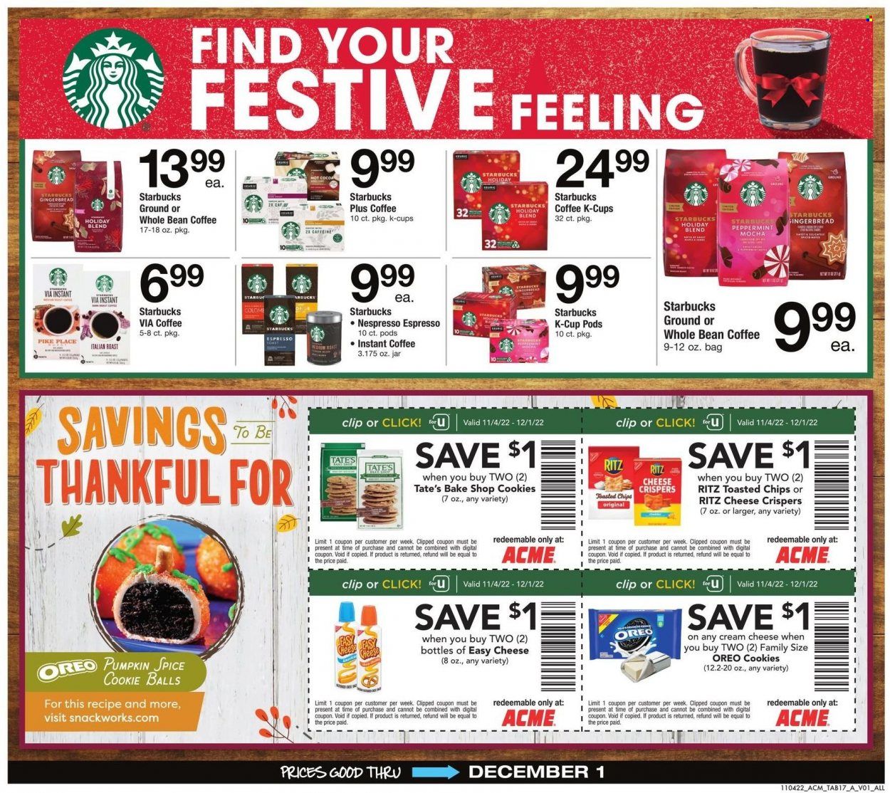 ACME (DE, NJ, NY, PA) Weekly Ad Flyer Specials November 4 to December 1, 2022