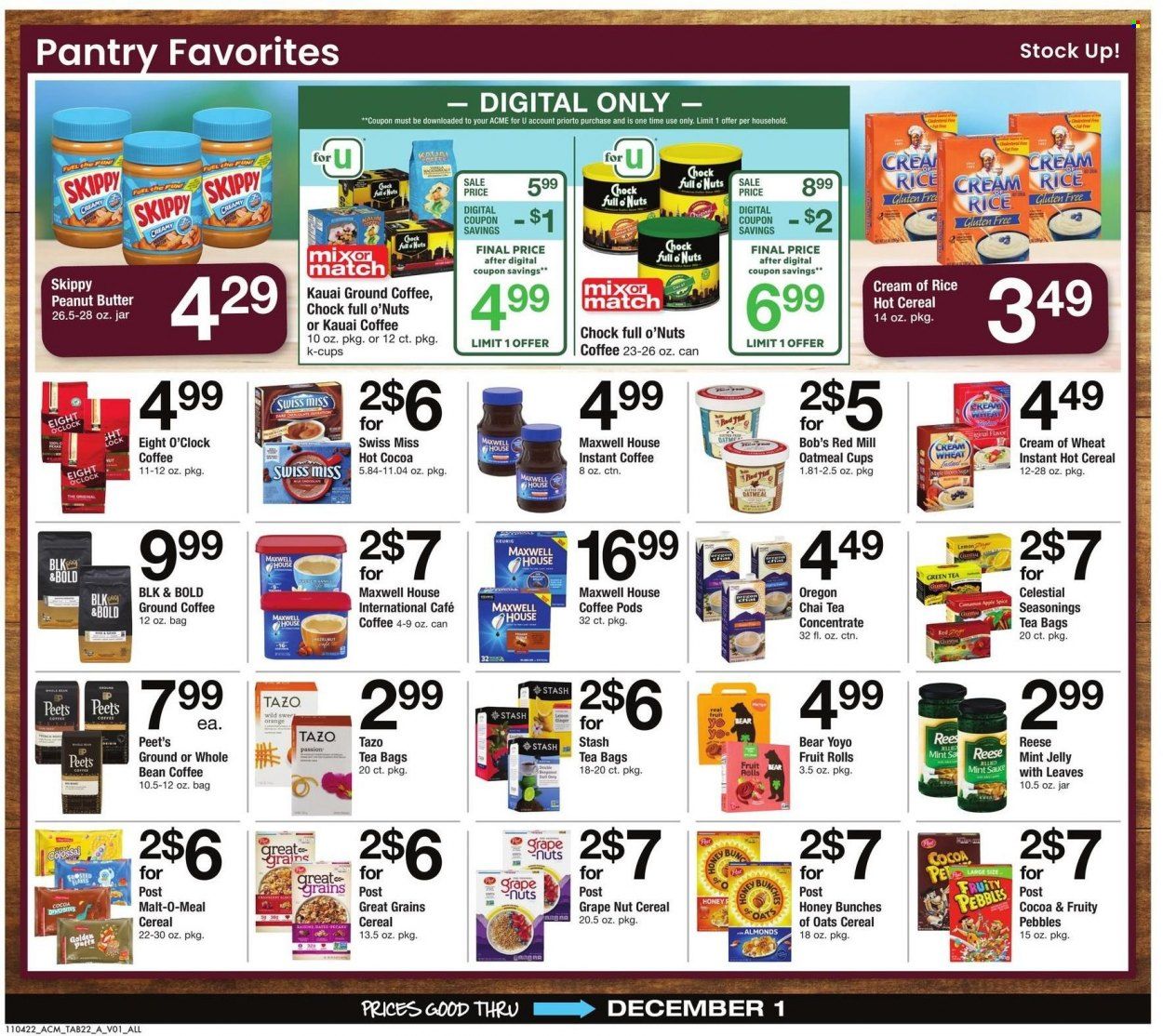 ACME (DE, NJ, NY, PA) Weekly Ad Flyer Specials November 4 to December 1, 2022