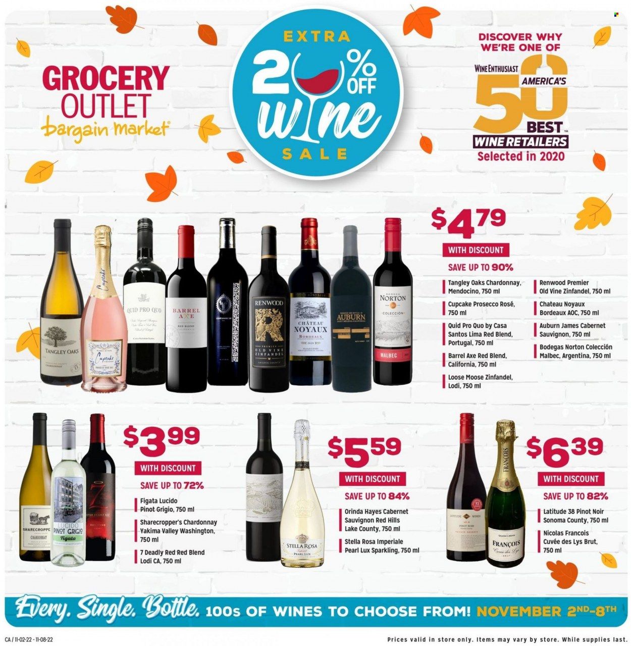 Grocery Outlet (CA, ID, OR, PA, WA) Weekly Ad Flyer Specials November 2 to November 8, 2022