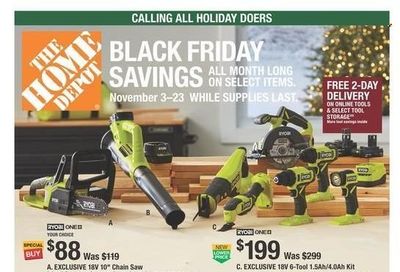 The Home Depot Weekly Ad Flyer Specials November 3 to November 23, 2022