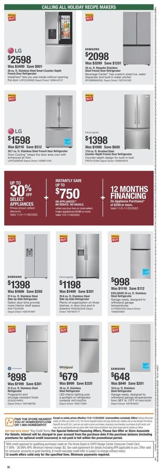 The Home Depot Weekly Ad Flyer Specials November 3 to November 23, 2022