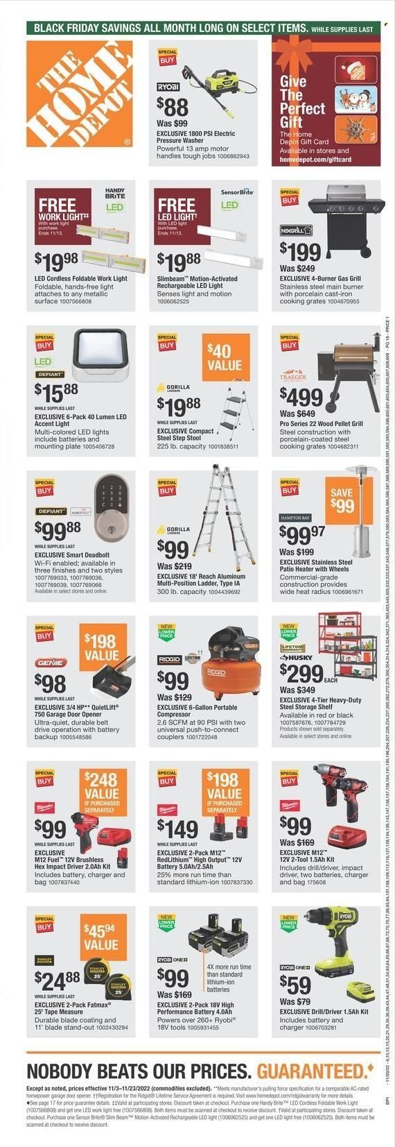 The Home Depot Weekly Ad Flyer Specials November 3 to November 23, 2022
