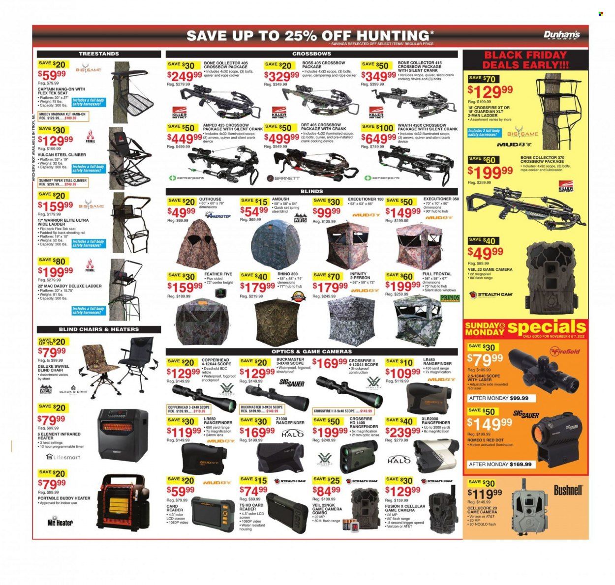 Dunham's Sports Weekly Ad Flyer Specials November 5 to November 10, 2022