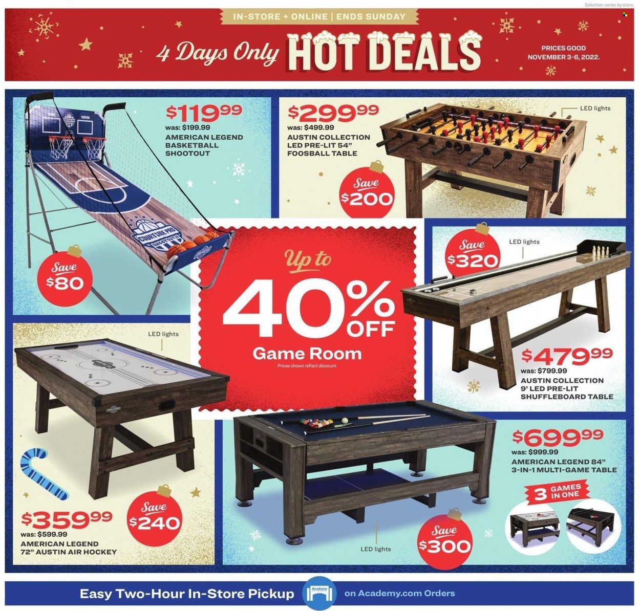 Academy Sports + Outdoors Weekly Ad Flyer Specials November 3 to November 6, 2022