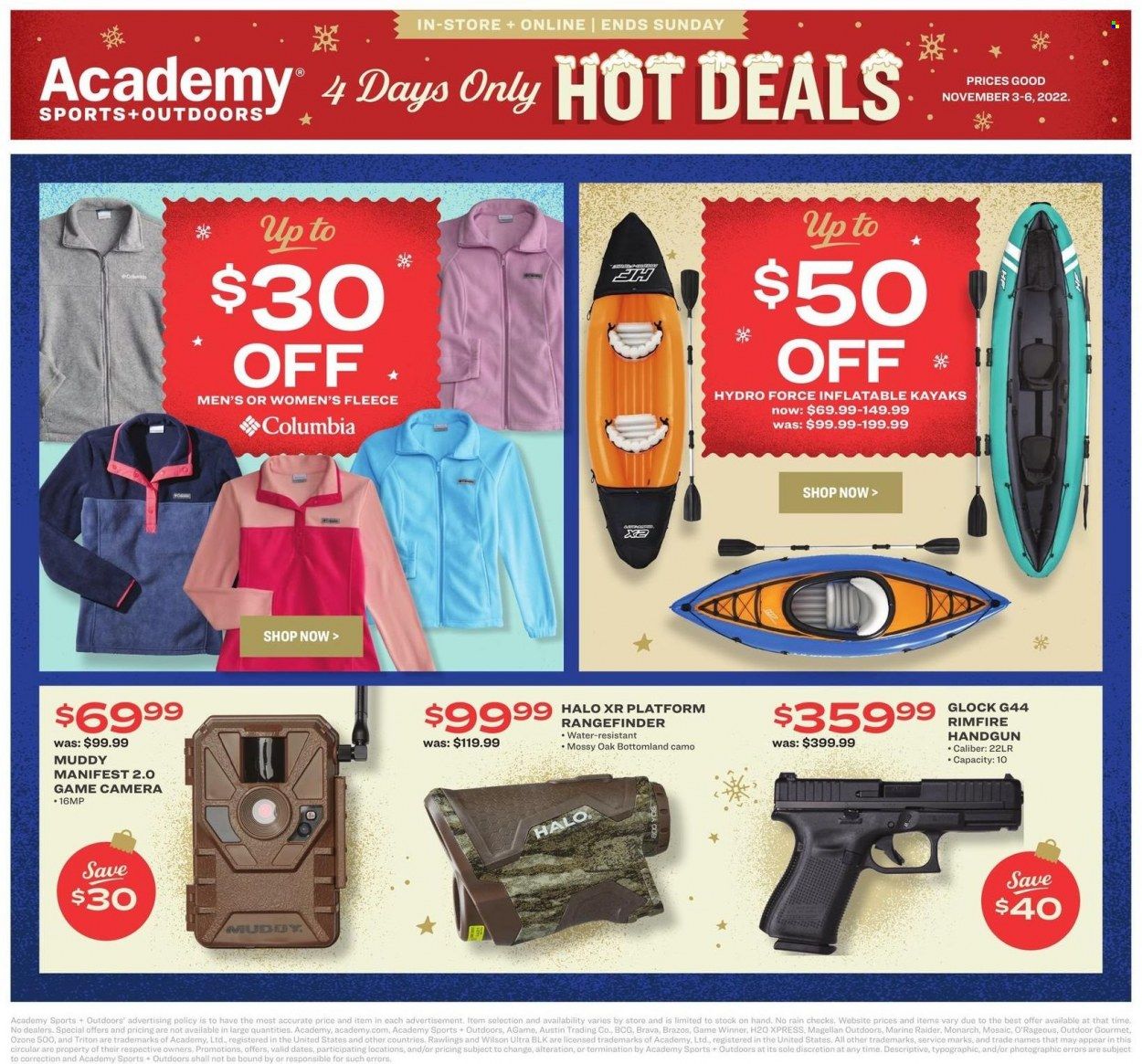 Academy Sports + Outdoors Weekly Ad Flyer Specials November 3 to November 6, 2022