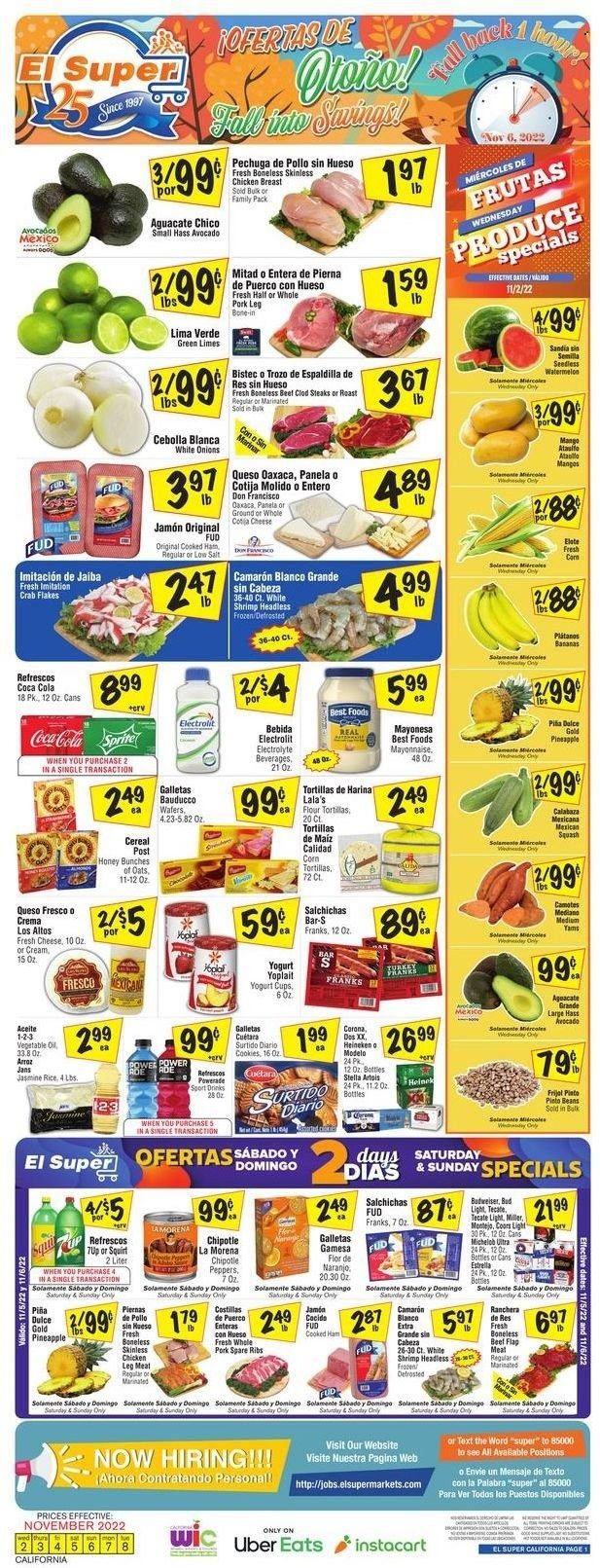 El Super (CA, NM, NV, TX) Weekly Ad Flyer Specials November 2 to November 8, 2022