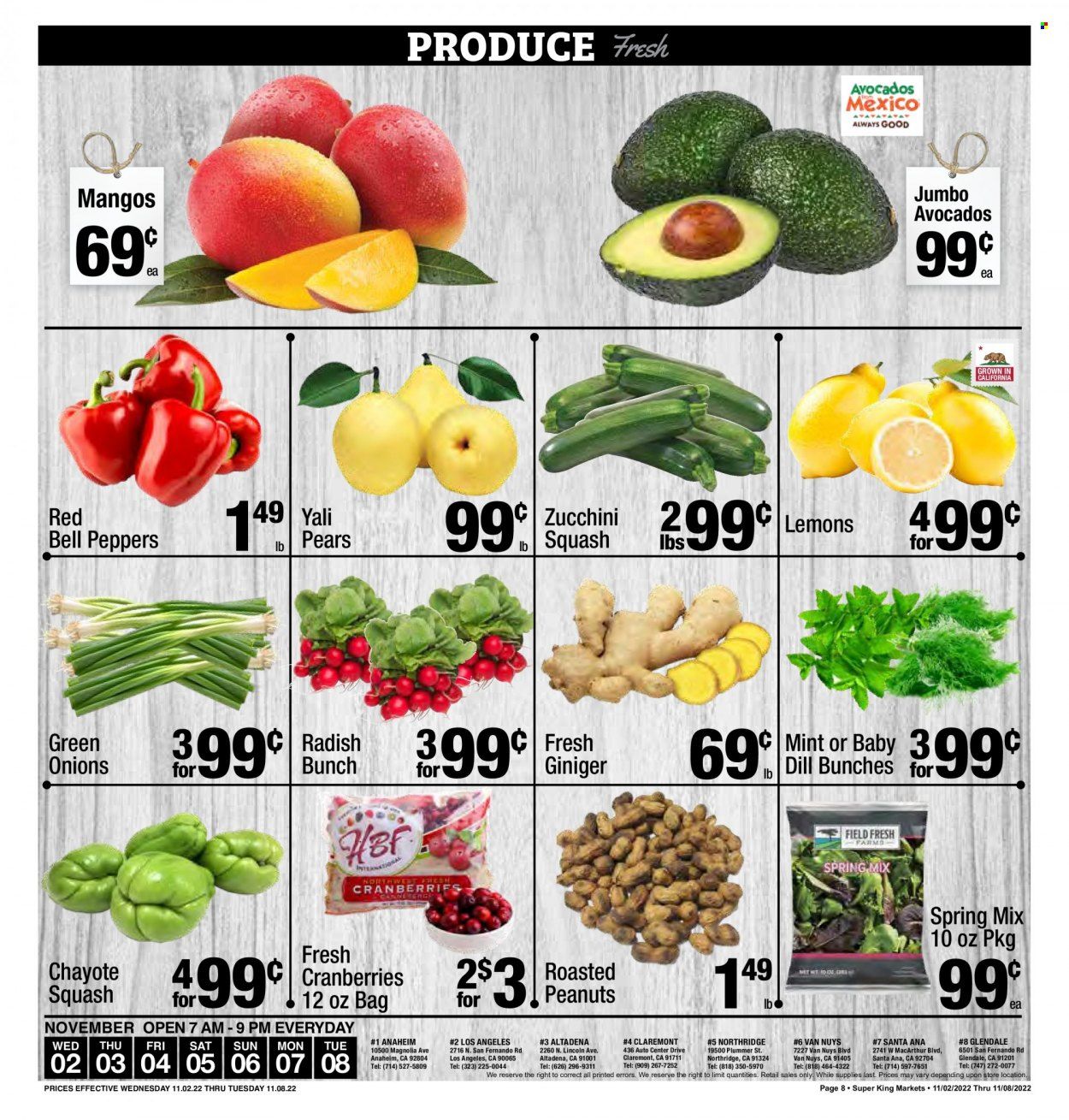 Super King Markets (CA) Weekly Ad Flyer Specials November 2 to November 8, 2022