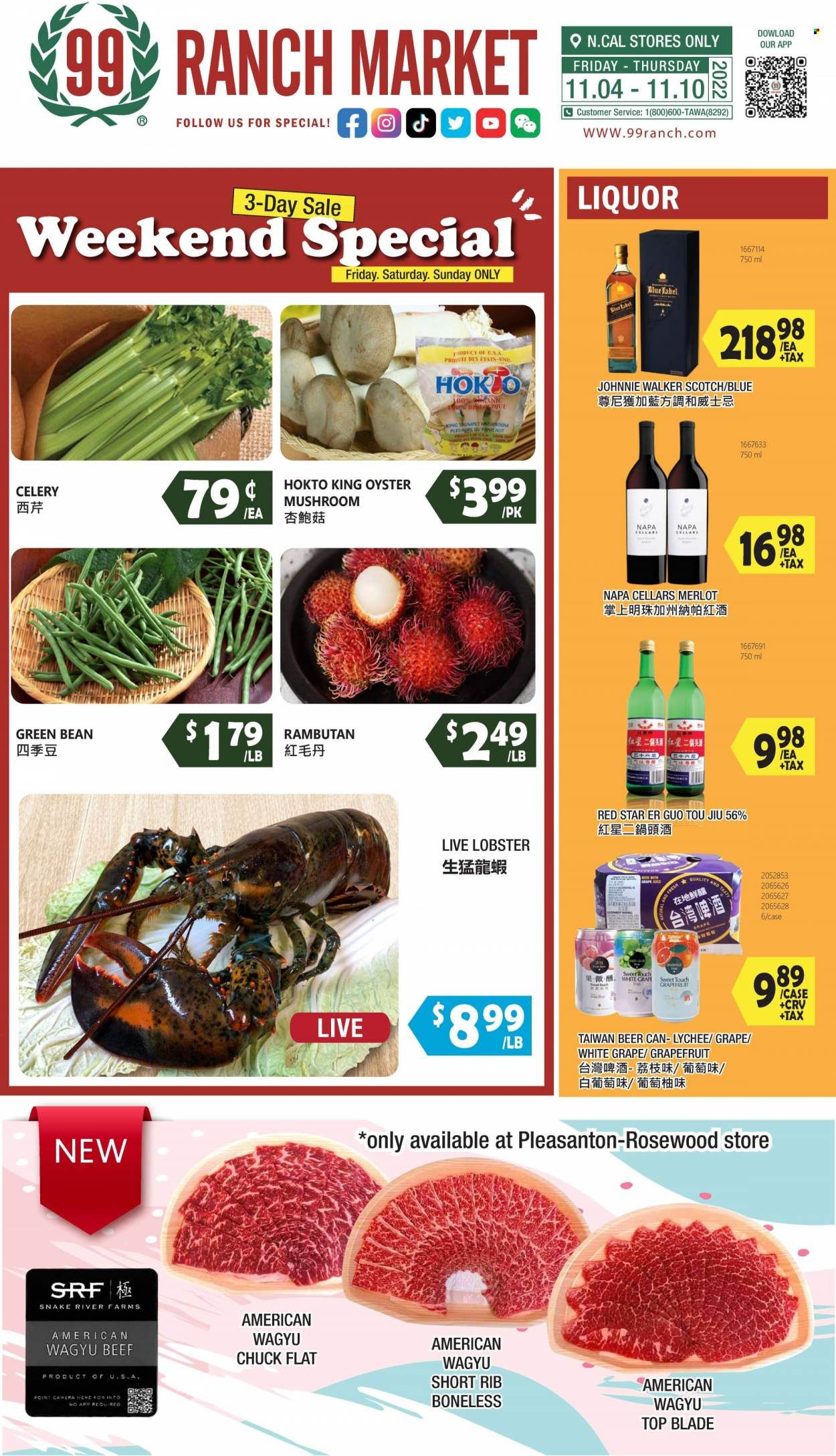99 Ranch Market (92, CA) Weekly Ad Flyer Specials November 4 to November 10, 2022