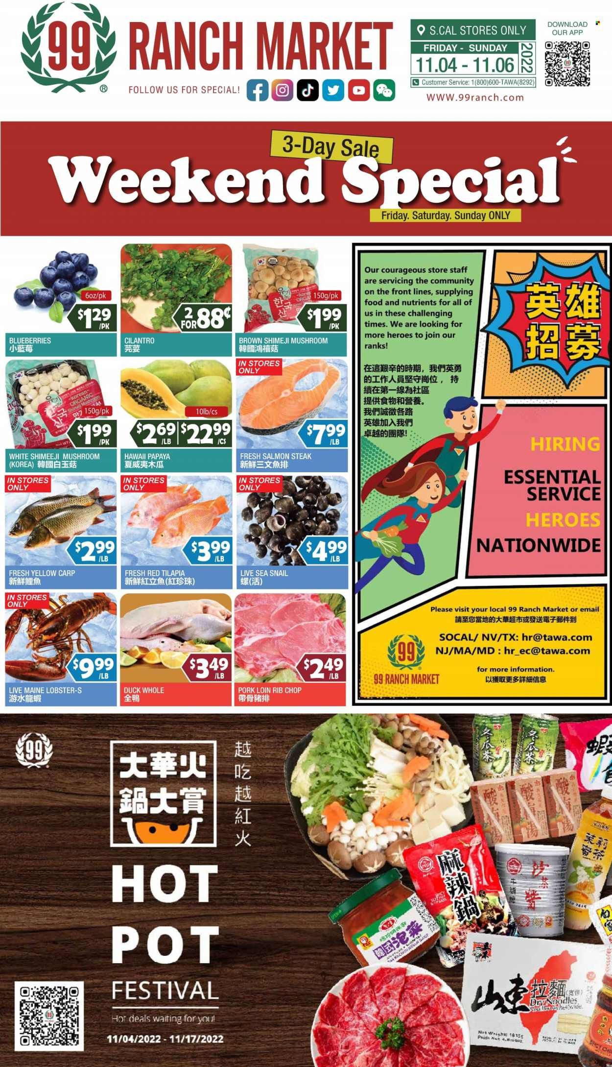 99 Ranch Market (40, CA) Weekly Ad Flyer Specials November 4 to November 10, 2022