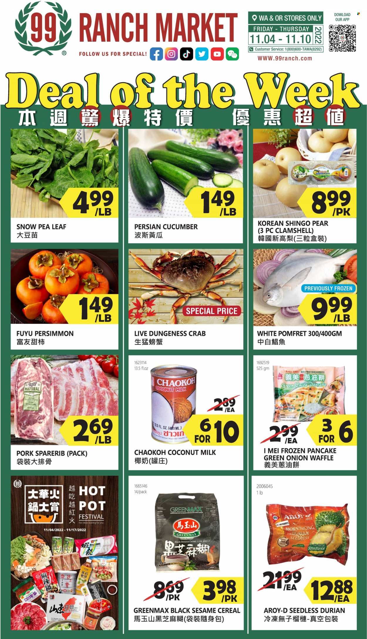 99 Ranch Market (WA) Weekly Ad Flyer Specials November 4 to November 10, 2022