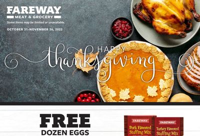 Fareway (IA) Weekly Ad Flyer Specials October 31 to November 26, 2022
