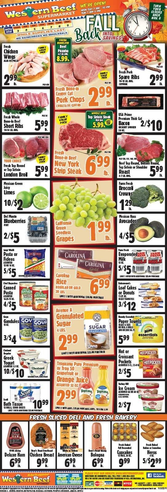 Western Beef (FL, NY) Weekly Ad Flyer Specials November 3 to November 9, 2022