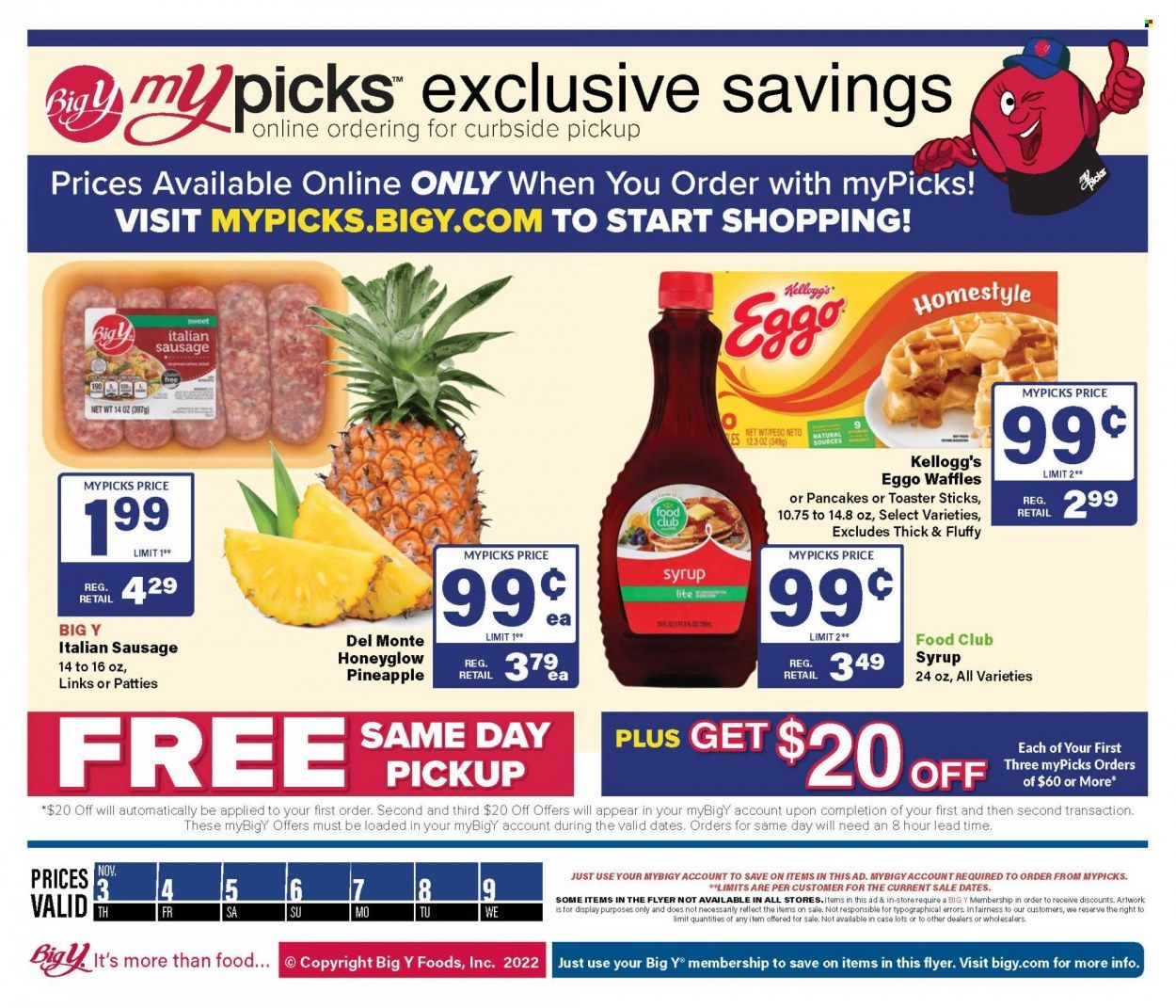 Big Y (MA) Weekly Ad Flyer Specials November 3 to November 9, 2022