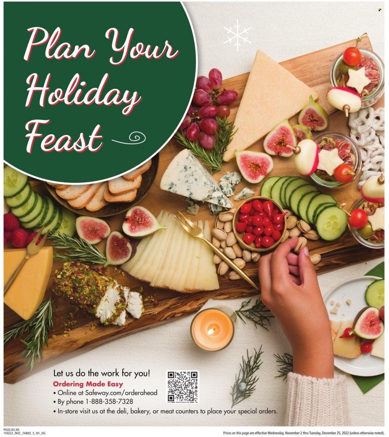 Safeway (CA, HI, OR, WA) Weekly Ad Flyer Specials November 2 to December 25, 2022
