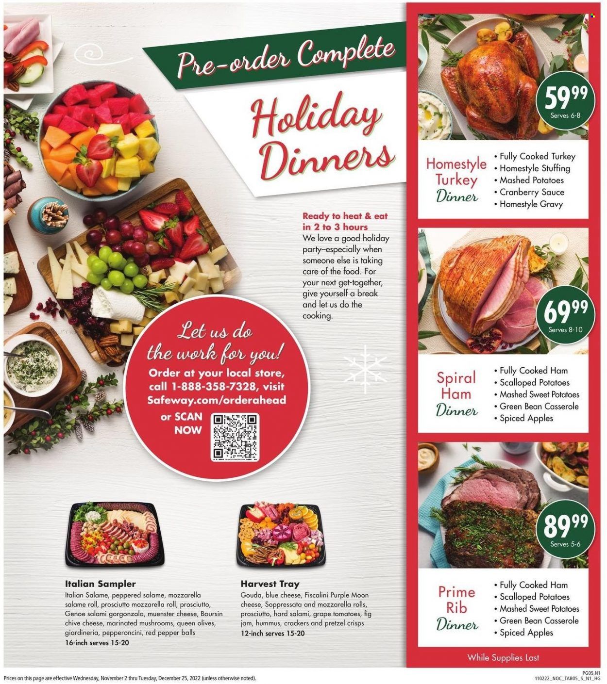 Safeway (CA, HI, OR, WA) Weekly Ad Flyer Specials November 2 to December 25, 2022