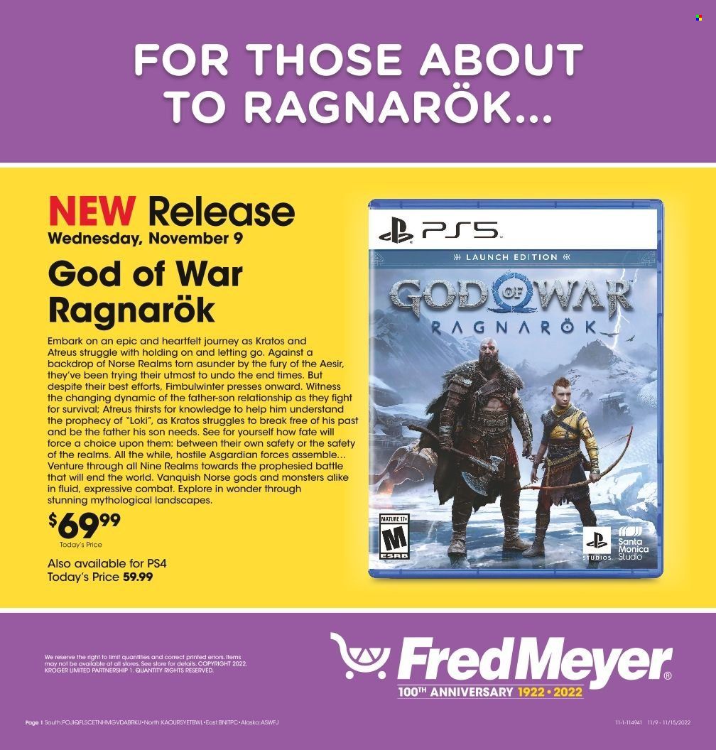 Fred Meyer Weekly Ad Flyer Specials November 9 to November 15, 2022