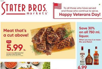 Stater Bros. (CA) Weekly Ad Flyer Specials November 9 to November 15, 2022