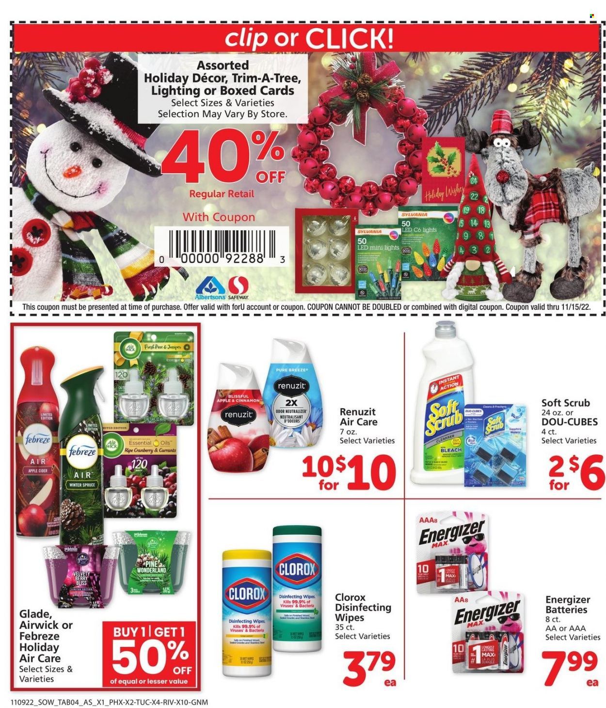 Safeway (AZ, CO, ID, MT, NE, NM) Weekly Ad Flyer Specials November 9 to November 15, 2022