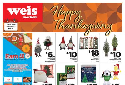 Weis (MD, NY, PA) Weekly Ad Flyer Specials November 3 to November 30, 2022