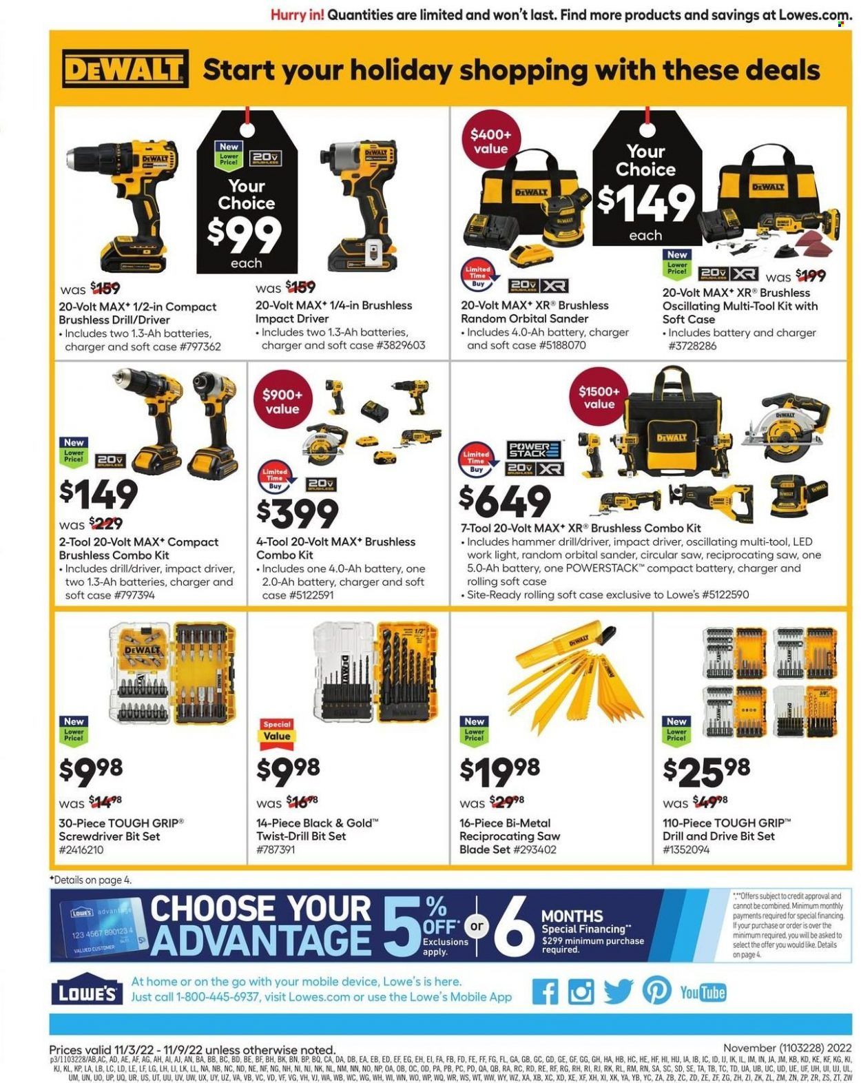 Lowe's Weekly Ad Flyer Specials November 3 to November 9, 2022