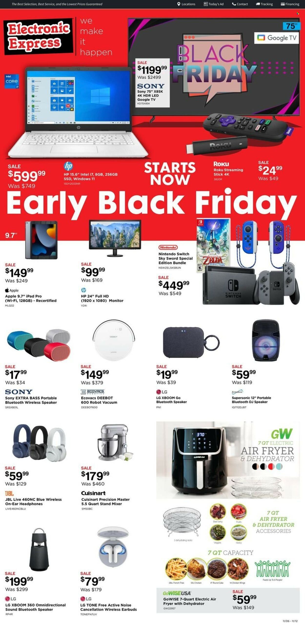 Electronic Express (AL, TN) Weekly Ad Flyer Specials November 6 to November 12, 2022