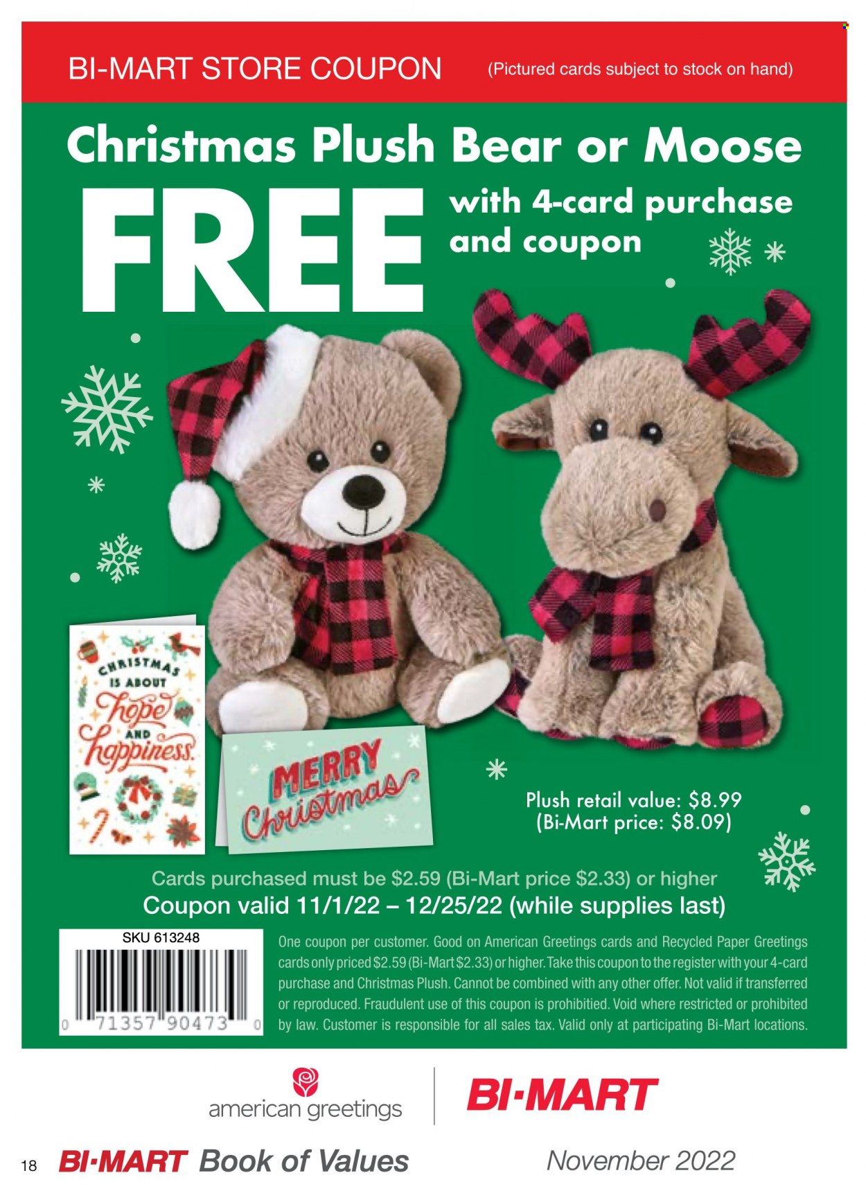 Bi-Mart (ID, OR, WA) Weekly Ad Flyer Specials November 1 to November 30, 2022