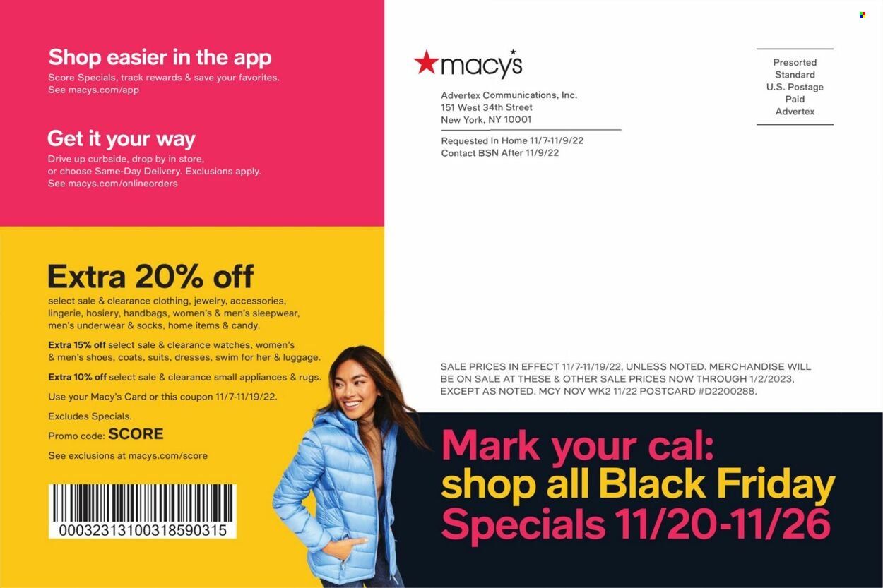 Macy's Weekly Ad Flyer Specials November 7 to November 19, 2022