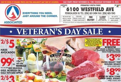 Associated Supermarkets (NY) Weekly Ad Flyer Specials November 4 to November 10, 2022