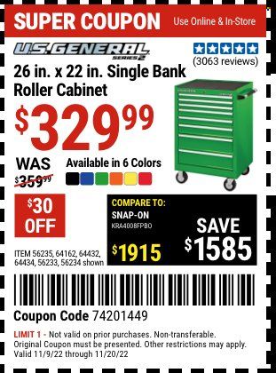 Harbor Freight Weekly Ad Flyer Specials November 9 to November 20, 2022