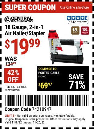 Harbor Freight Weekly Ad Flyer Specials November 9 to November 20, 2022