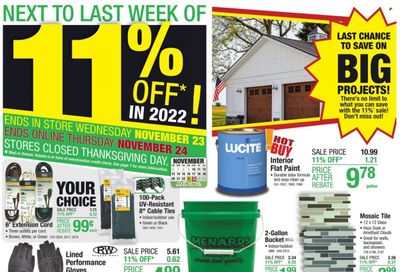 Menards Weekly Ad Flyer Specials November 10 to November 24, 2022