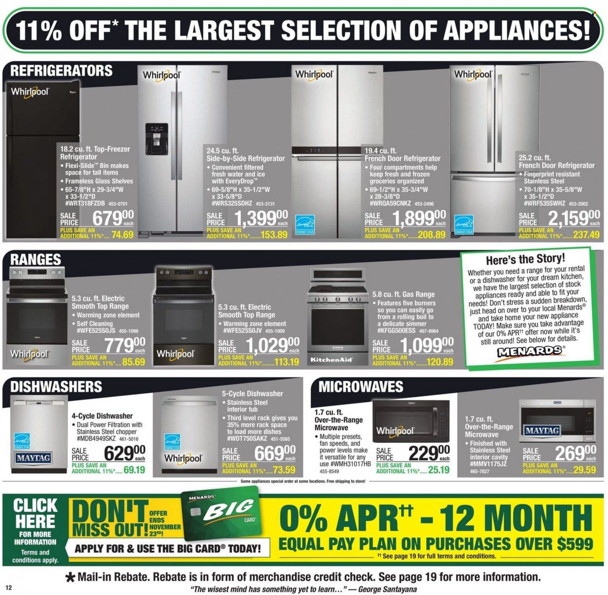 Menards Weekly Ad Flyer Specials November 10 to November 24, 2022