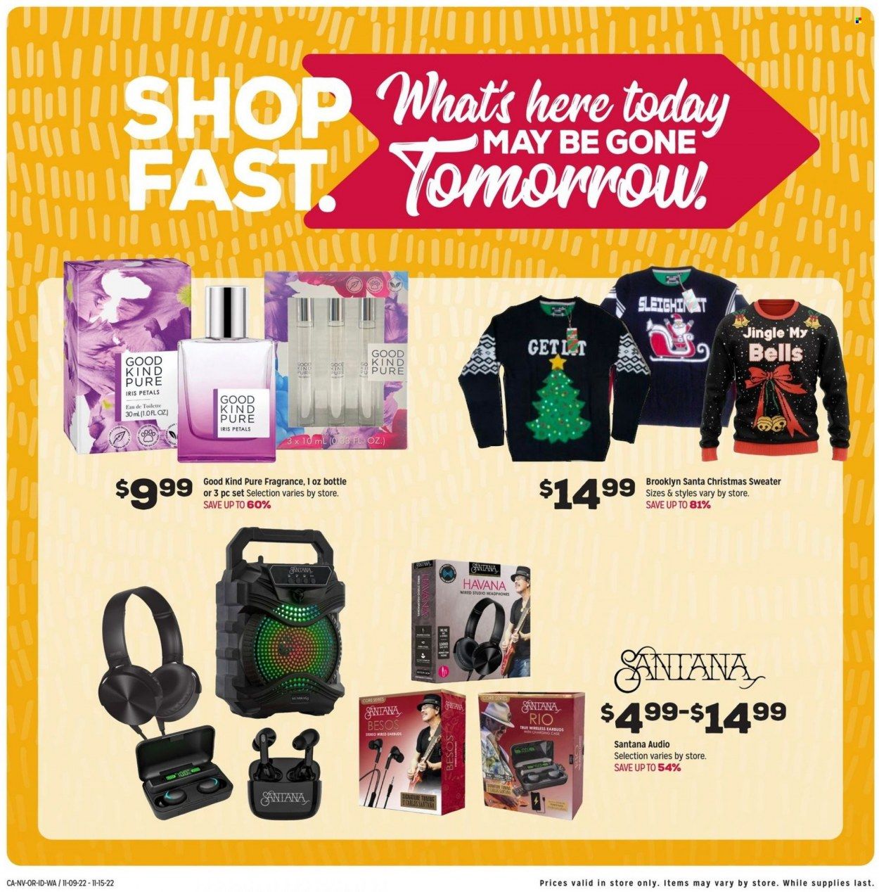 Grocery Outlet (CA, ID, OR, PA, WA) Weekly Ad Flyer Specials November 9 to November 15, 2022