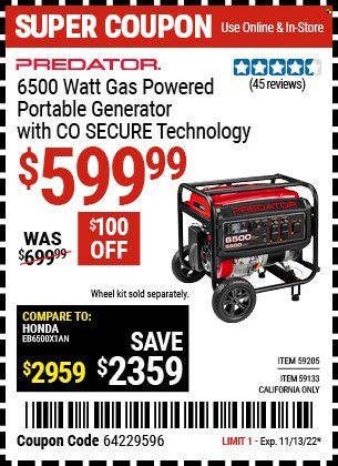 Harbor Freight Weekly Ad Flyer Specials November 11 to November 13, 2022