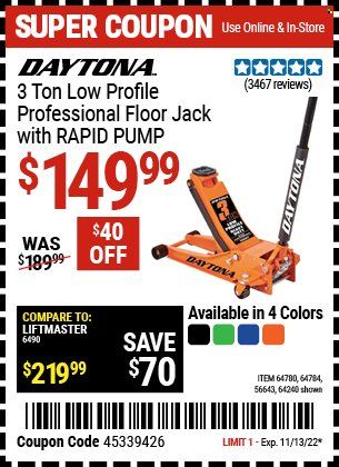 Harbor Freight Weekly Ad Flyer Specials November 11 to November 13, 2022