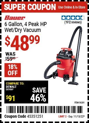 Harbor Freight Weekly Ad Flyer Specials November 11 to November 13, 2022