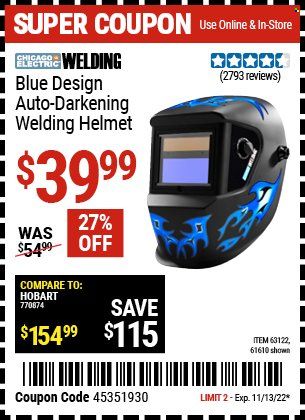 Harbor Freight Weekly Ad Flyer Specials November 11 to November 13, 2022